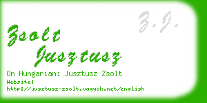 zsolt jusztusz business card